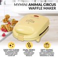 thumbnail image 3 of Nostalgia Mymini Cars And Trucks Shape Electric Waffle Maker, 5-Inch Non-Stick Griddle For Waffles, Hash Browns, Eggs, And More, Yellow, 3 of 6
