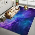 thumbnail image 2 of Living Room Area Rugs 2x3ft, Machine Washable Dream Galaxy Nebula Printed Rectangle Rug, Purple Non-slip Decoration Carpet, Soft Low Pile Floor Decorate Carpets for Bedroom, 2 of 7