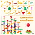 thumbnail image 5 of HYPERLIVING Marble Run for Kids - 133 PCS Construction Building Blocks Toys with Plastic Marbles, Maze Marble Track STEM Educational Toy, Birthday Gifts for Boys and Girls, 5 of 7