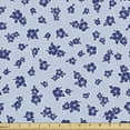 thumbnail image 1 of Aloha Fabric by the Yard, Print of Tropical Hibiscus Flowers Scattered on a Background of Squares, Decorative Upholstery Fabric for Sofas Home Accents, 5 Yards, Ceil Blue Dark Lavender by Ambesonne, 1 of 4