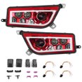 thumbnail image 3 of Headlamp Bright LED Headlight Red Lens with Halo  6000K IP67 Waterproof Fit for  RZR 900 XP 1000, 3 of 8