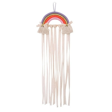

Rainbow Tassels Hair Bows Holder Hanging - Baby Hair Accessories Storage Headband Holder Hair Clips Organizer Wall Hanger Decor for Baby Girls Room Ornament