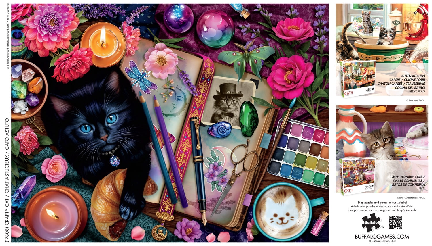 Buffalo Games Crafty Cat 750Piece 24 x 18inch Interlocking