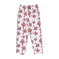thumbnail image 4 of Naloa Purple Mushroom Print Women’s Ultra-Soft Comfy Pajama Lounge Pants with Pockets & Drawstring, 4 of 8