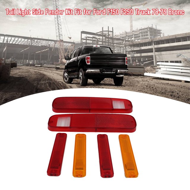Kit de guardabarros lateral de luz trasera apto para Ford F150 F250