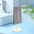 thumbnail image 6 of deevoka T Shape Hand Towel Holder Countertop Towel Stand, Waterproof with Base Hand Towel Stand Standing Towel Bar for Hotel Bathroom white, 6 of 9