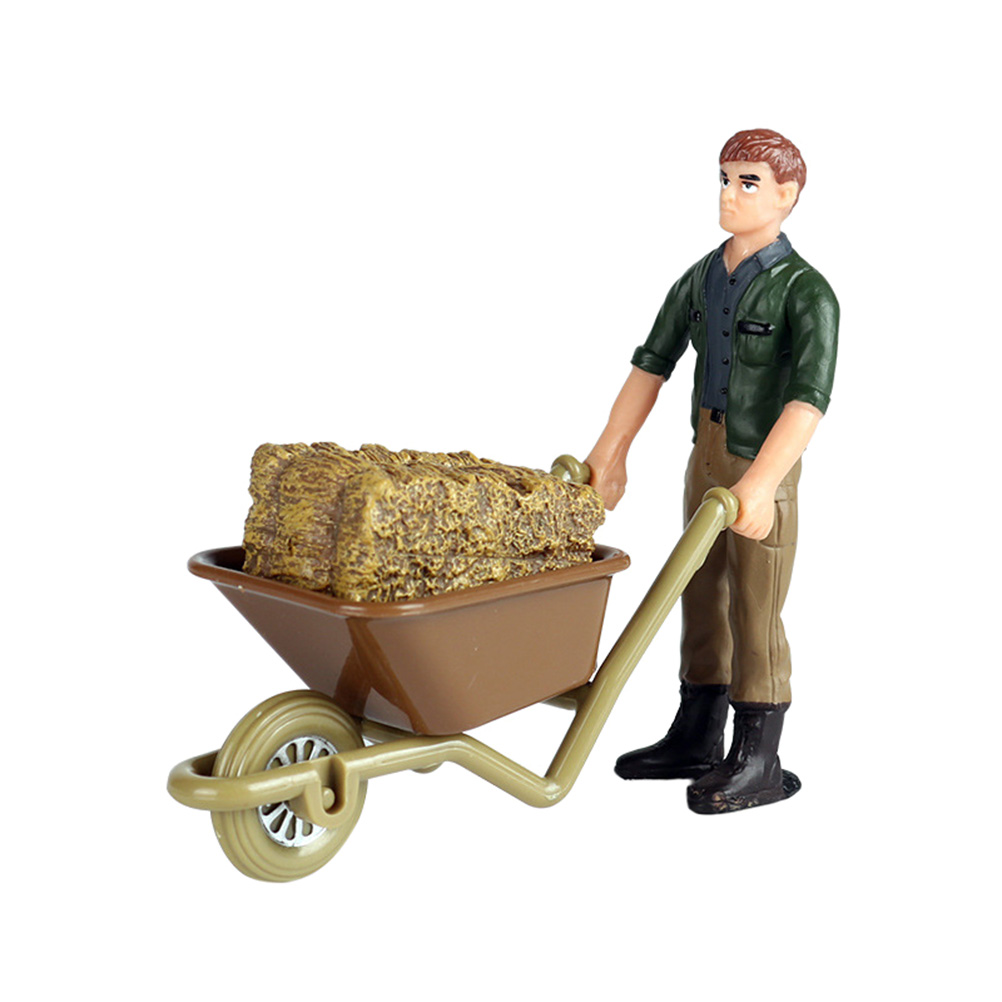 Bestonzon Farm Farmer People Worker Playset Toy Props Figurines Kids