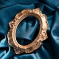 thumbnail image 2 of Vintage Picture Frame Resin Golden Ornate Textured Oval Desktop Photo Frame Photo Holder Jewelry Display Frame Home Decoration, 2 of 7