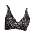 thumbnail image 2 of Qwertyu Jelly Bras for Women Seamless Deep V Push-Up Wireless Bra Leopard Print Supportive Womens Bralettes Black 4X-Large, 2 of 3