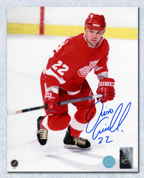 Dino Ciccarelli Detroit Red Wings Autographed Hockey Action 8x10 Photo 