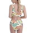 thumbnail image 3 of Picia Racket and Tennis Ball Women's High Waisted Bikini Scoop Neck Swimsuit Two Pieces Bathing Suit-, 3 of 8