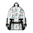 thumbnail image 3 of Skateboarding Dinosaur Pattern Cute School Backpack Bag for School with Padded Back and Adjustable Shoulder Straps 15.25"x11.5"x5.25", 3 of 5