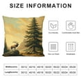 thumbnail image 5 of Leisuo Deer Throw Pillow Cover Elk in Rocky Mountains with Rocks Tree Wildlife Rectangle Pillow Cases Home Decorative Cushion Cover for Bed Sofa Brown, 5 of 5