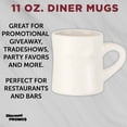 thumbnail image 3 of Diner Mugs 11 oz. Set of 12, Bulk Pack - Perfect for Tea, Espresso, Cappuccino, Hot Cocoa - Milky White, 3 of 5