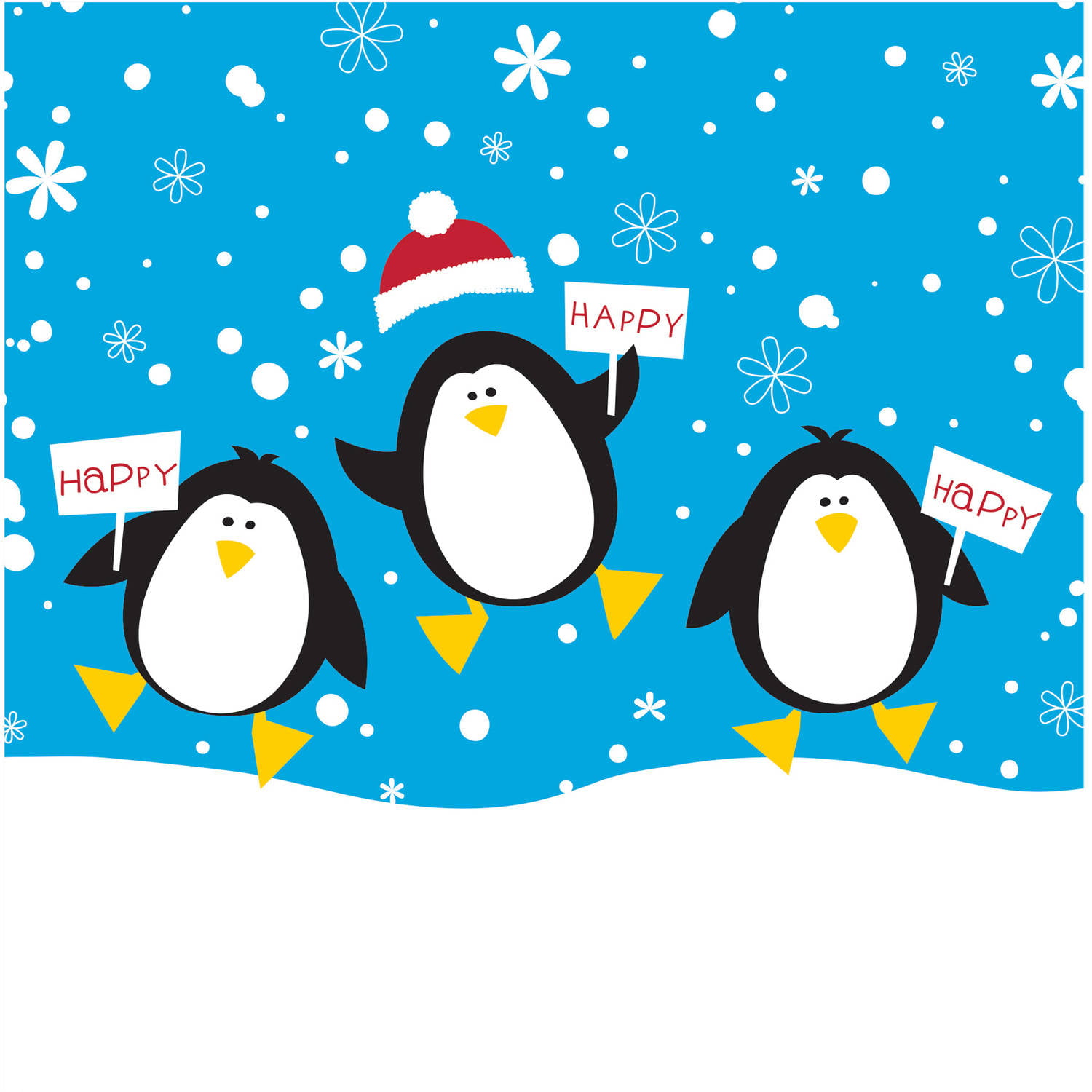 Paper Napkins LUNCHEON or Cocktail size Happy Penguins 20 ct 2 ply Penguin 