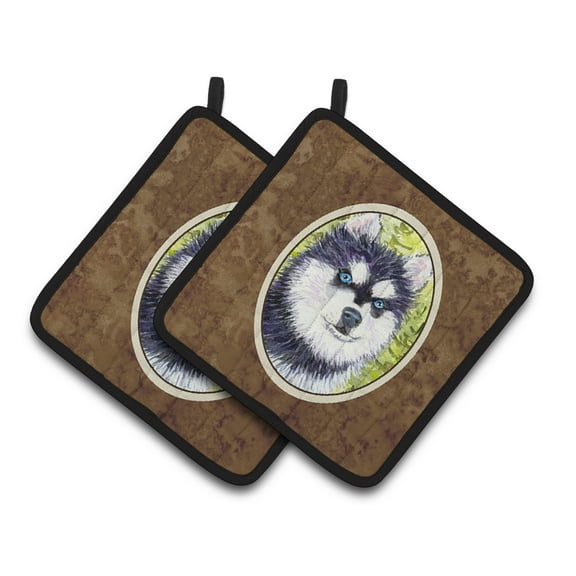 Caroline's Treasures SS8695PTHD Klee Kai Pair of Pot Holders, 7.5HX7.5W, multicolor