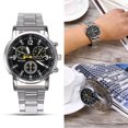 thumbnail image 3 of Hombres Machorro Analógico, RelOJes Analógicos Hombres Masculino Analógico Banda De Acero Men Inoxidables Mira Aley Wallwatch Negro Negro, 3 of 7