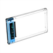 Zeiwohndc 2.5inch Transparently SATA to USB3.0 USB C Hard Drive Case Enclosure