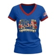 thumbnail image 4 of Plus Size Tops for Women 250Th Anniversary Print V Neck T Shirt 250Th Anniversary Tshirt Patriotic Tee on Sale, 4 of 6