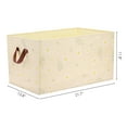 thumbnail image 4 of Unique Bargains Fabric Storage Cube Storage Bin Storage Basket Yellow 21.5*13.5*12in, 4 of 7