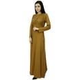 thumbnail image 6 of Bimba Women's Mandarin Collar Plain Jilbab Dress With Pockets Full Sleeve Maxi, 6 of 7