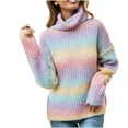 thumbnail image 2 of Women's Sweaters Striped Long Sleeved Round Neck Pullover Knitted Sweater Top, 2 of 8