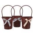 thumbnail image 2 of Weiweiguan 3Pcs Hanging Flower Baskets Imitation Rattan Woven Planter Wall Decoration, 2 of 6
