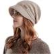 thumbnail image 1 of Winter Womens Slouchy Knit Beanie Hat Wide Brim Beret Hat Soft Fleece Liner Crochet Skull Cap Visor Beanie Newsboy Hats Outdoor Winter Ski Hats, 1 of 5