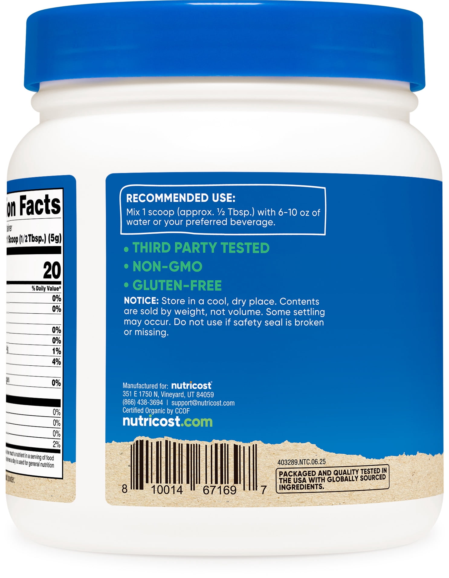 Nutricost Organic Beet Root Powder 1 lb - Certified USDA Organic Supplement