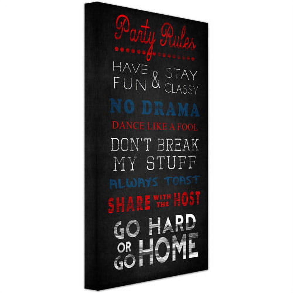 Party Rules Wall Art