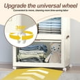 thumbnail image 6 of Wooden Cabinets, Portable Wardrobe Closet Storage Organizer for Clothes,Clothes Dresser, Magnetic Doors with 4 Cubes & Hanging Rod,10 pcs hangers , Baby Wardrobe Storage Cabinet,White, 6 of 21