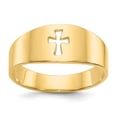 thumbnail image 4 of 14K Yellow Gold Polished Cut-out Cross Ring Size 8, 4 of 6