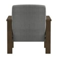 thumbnail image 3 of Amerllia Gray Fabric Upholstery Solid Wood Accent Chair, 3 of 7