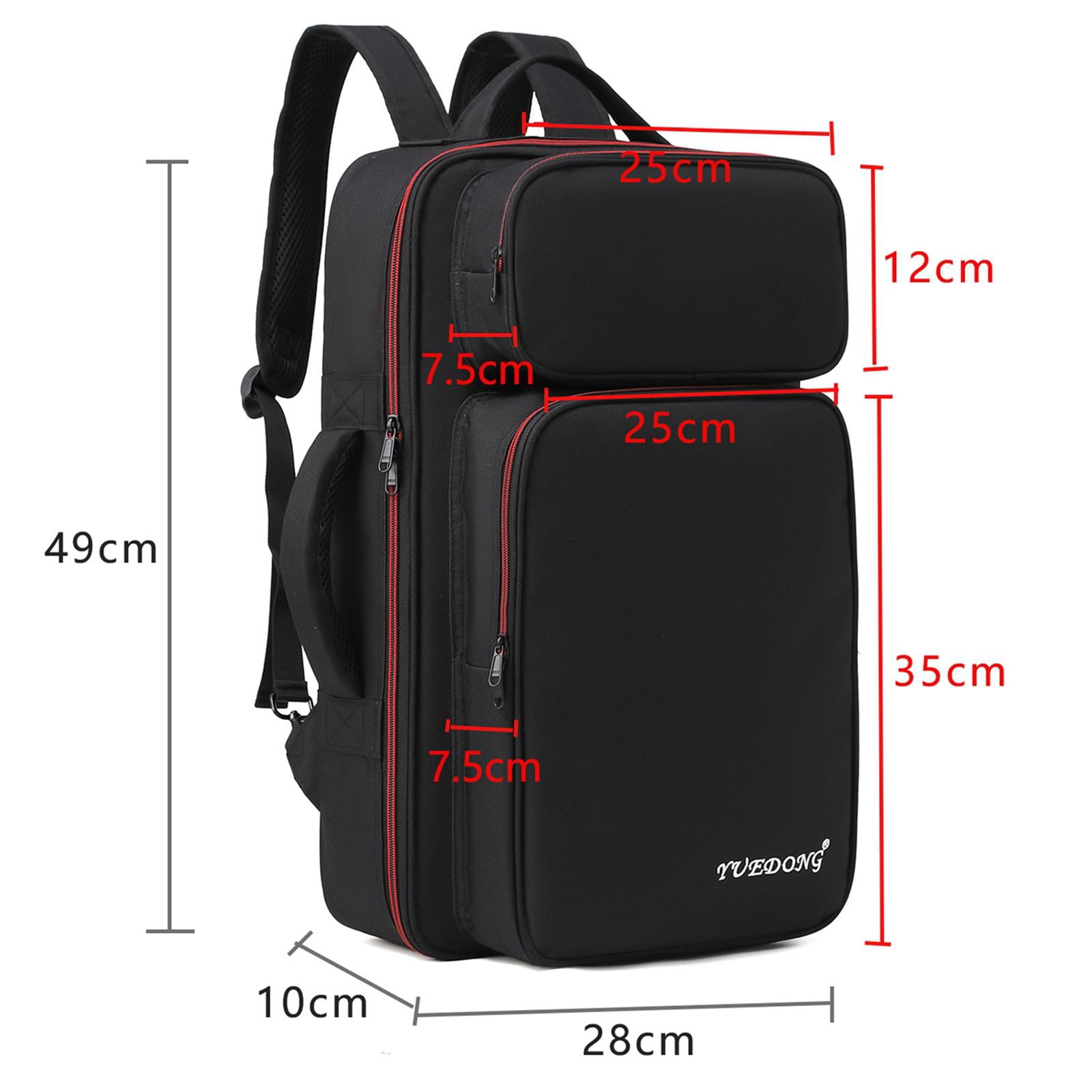 EHJRE Guitar Effects Pedal Board Bag Multieffects Carrier with Handle Oxford Cloth Gig L