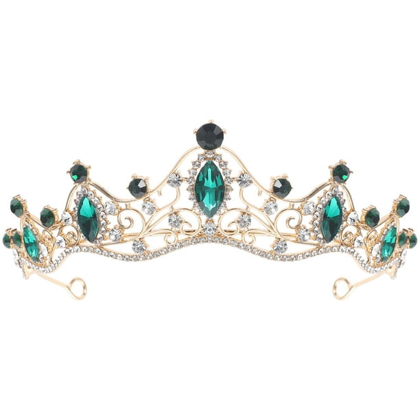KAKOWELY Corona de tiara de boda, tocado de novia, diadema de diamantes de imitación, diadema de novia, decoración para el cabello de novia