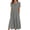 Z-Grey333, variant on JIAYUE Women's Dress Mid-Calf Casual Short Sleeve Neck Loose Solid Color Swing Beach Boho With Pockets Stylish Female Dresses