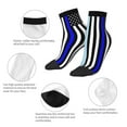 thumbnail image 4 of Breathable Athletic Socks Us Thin Blue Line Flag Of Chicago Cushioned Quarter Socks for Men Women, 4 of 7