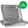 thumbnail image 4 of PLASTICPRO Aluminum Foil Grill Pans 9” x 13” Disposable Aluminum Foil Pans, 10-Pack, 4 of 7