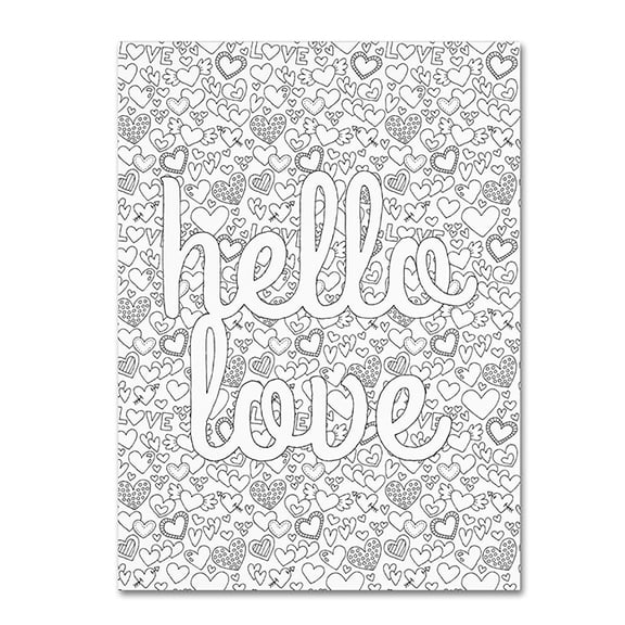 Trademark Fine Art "Letters and Words 17" Canvas Art by Hello Angel