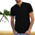 thumbnail image 4 of Camisa De Manga Corta De Lino Y Algodón Para Hombre, 4 of 8