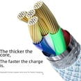 thumbnail image 3 of Cable de datos Huawei tipo C de carga súper rápida de 66 W con tejido colorido Cable de carga Apple v8 para Android, 3 of 5