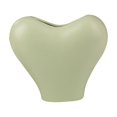 thumbnail image 1 of Jarrón de cerámica con forma de corazón, centro de mesa, obra de arte romántica, elegante florero para verde, 1 of 8