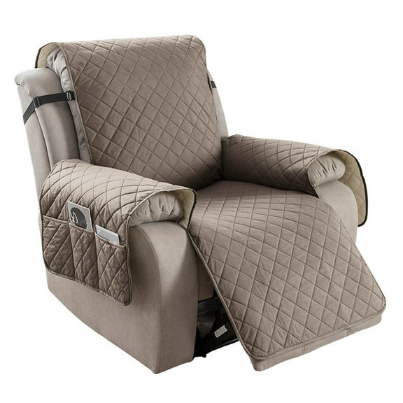 Reversible Recliner Cover - Pet & Kid Proof, Non-Slip, 2 Sizes (Fits Small/Large Chairs) - Soft Microfiber Furniture Protector