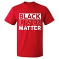 thumbnail image 2 of OXI T-Shirt - Black Lives Matter, Basic Casual T-Shirt for Men's and Women Fleece T-Shirt Short Sleeve - Red X-Large, 2 of 3