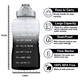 thumbnail image 2 of Botella Deportiva Malubero 2200ml Con Marcador De Tiempo Negro Degradado Botella de agua saludable, 2 of 3