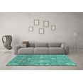 thumbnail image 3 of Ahgly Company Indoor Rectangle Oriental Turquoise Blue Traditional Area Rugs, 7' x 9', 3 of 4