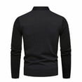 thumbnail image 2 of Men's V Neck Knit Sweater Shirt Style Long Sleeve Slim Fit Casual Pullover Top, 2 of 10