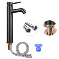 thumbnail image 4 of Aquaterior Retro Round Tempered Glass Vessel Sink P2 with ORB Faucet Mount Ring 1 1/2" Pop Up Drain Combo Set Bathroom Aquaterior Modern, 4 of 9
