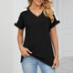 thumbnail image 3 of Gibobby Blusa Casual de Mujer Camiseta suelta informal con cuello en V para mujer, blusa manga corta con estampado(A,XL), 3 of 4