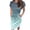 Green, variant on Dresses Women's Gradient Waist Retraction Round Neck Short Sleeve Dress Petite Dresses on Clearance